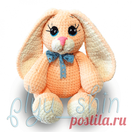 Зайка амигуруми крючком Вязаная игрушка амигуруми зайка Абрикоска от Екатерины Шинкевич. Для создания зефирного зайчика используйте плюшевую пряжу двух цветов и крючок №4.5.