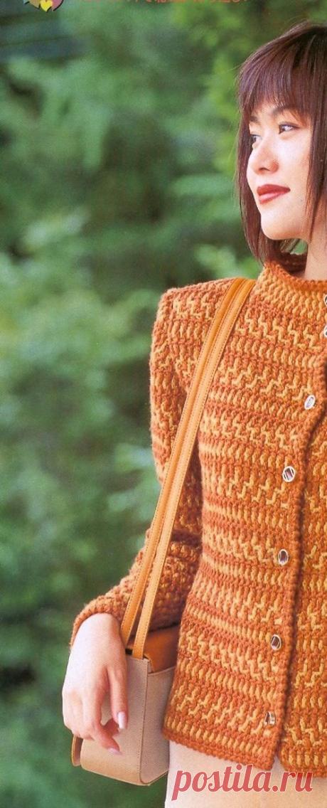 Жакет в апельсиновых тонах