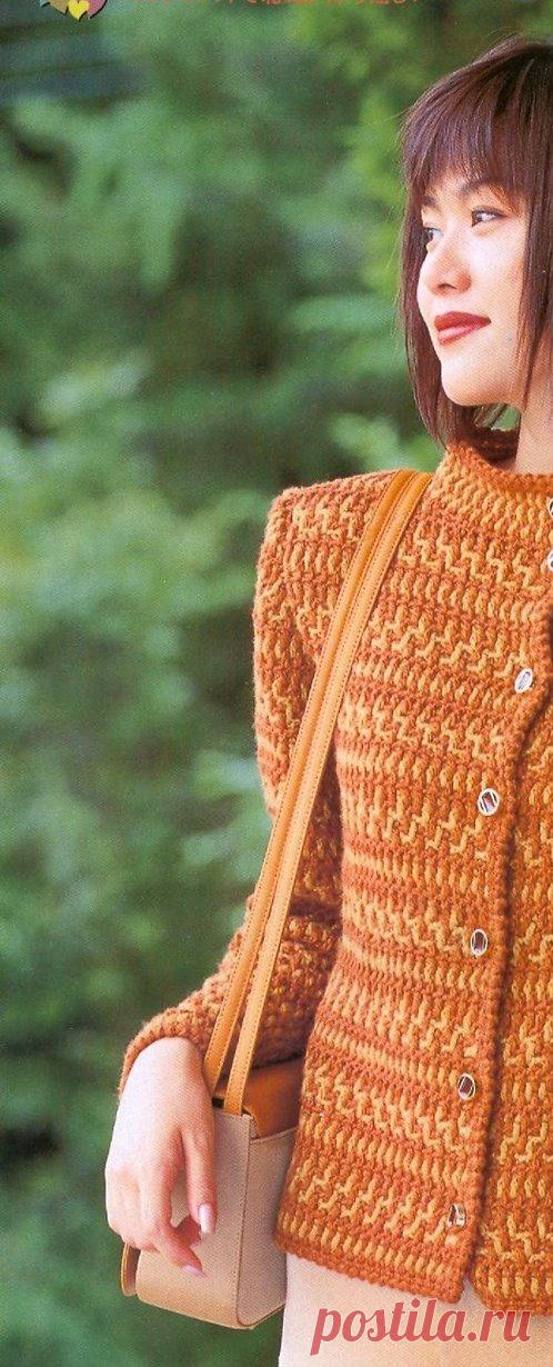 Жакет в апельсиновых тонах