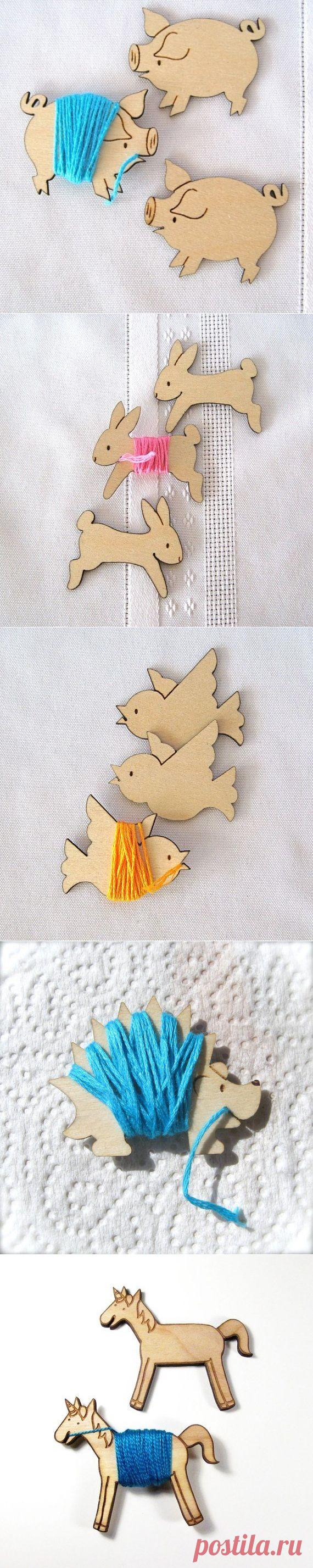 Катушки-зверушки для мулине