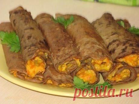 Блинчики печеночные с начинкой