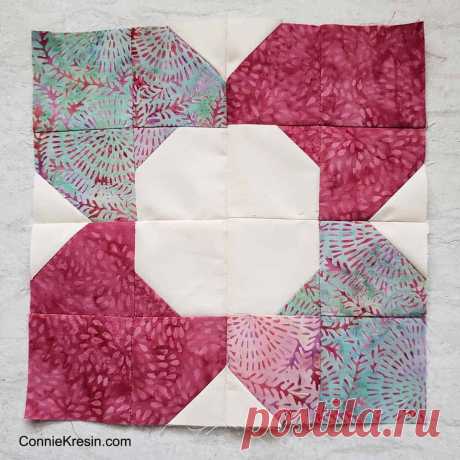 Morning Glory Quilt Block tutorial | Freemotion by the River Learn how to make the easy Morning Glory quilt block using quilt scraps or charm squares. You can also use 10-inch layer cakes.