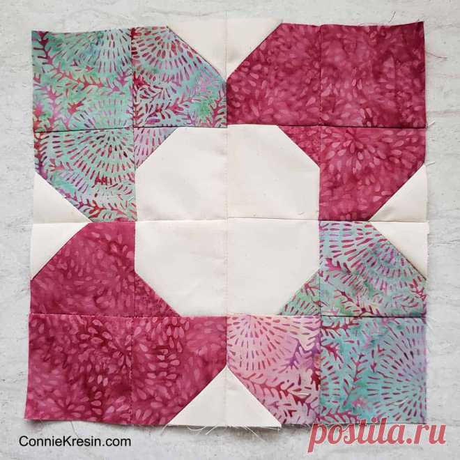 Morning Glory Quilt Block tutorial | Freemotion by the River Learn how to make the easy Morning Glory quilt block using quilt scraps or charm squares. You can also use 10-inch layer cakes.