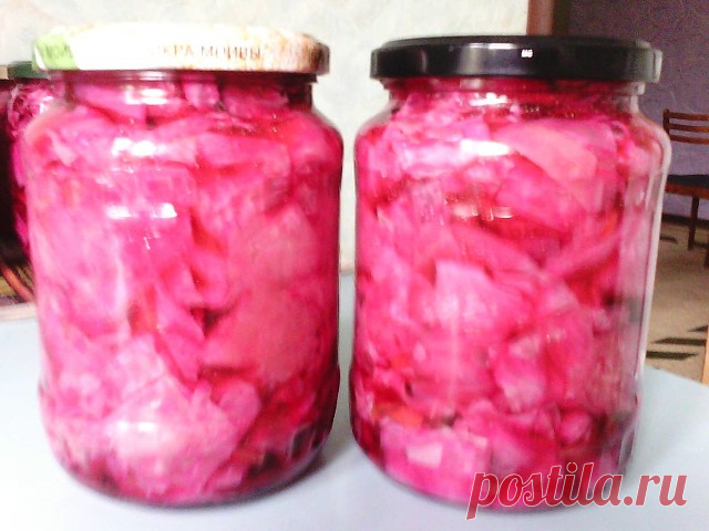 Маринованная капуста со свеклой
