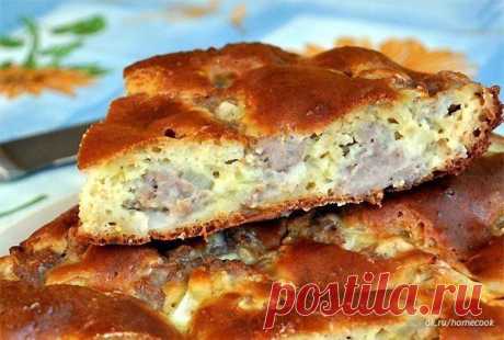 Самый быстрый и вкусный наливной пирог с мясом &quot;Легче не бывает!&quot;