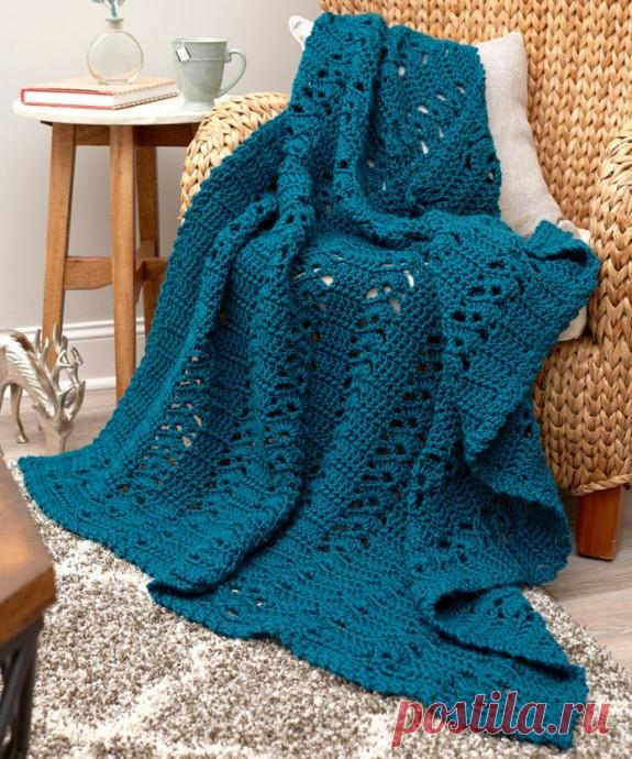 Вяжем уютный плед для семейных посиделок