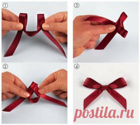 Как сделать бантик своими руками и красиво его завязать