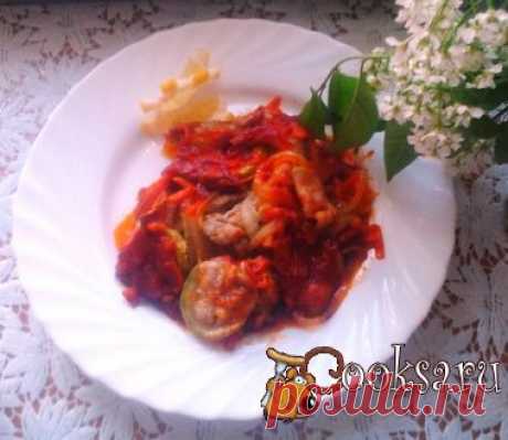 Кабачки с мясом тушеные в томатном соусе фото рецепт приготовления