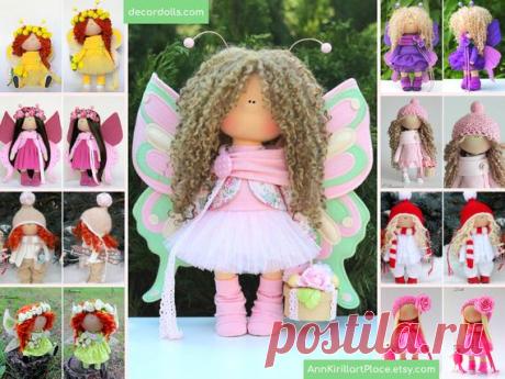 Butterfly Textile Doll Tilda Baby Doll Handmade Fabric Doll | Etsy Hello dear visitors,  This is handmade fabric doll created by Master Olga P (Kazan, Russia). All dolls on the photo are made by artist Olga P. You can find them in our shop by search by artist name Olga P  Doll is 30 cm (11.8 inch) tall and made of only highest quality materials.  This doll is made