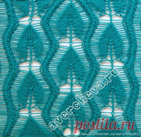 узор 596 со спущенными петлями