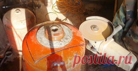 Отопительная печь для гаража из двух газовых баллонов / Я - суперпупер