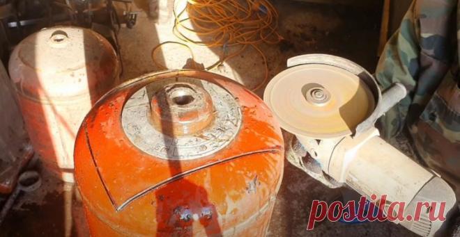 Отопительная печь для гаража из двух газовых баллонов / Я - суперпупер