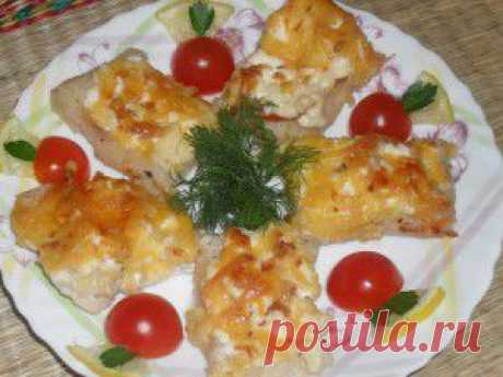 Пангасиус, запеченный с помидором и сыром | Кулинарная Фея
