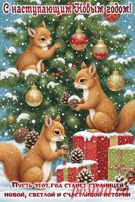 поздравление с наступающим новым годом открытки