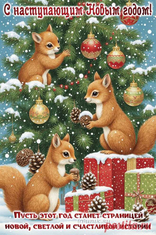 поздравление с наступающим новым годом открытки