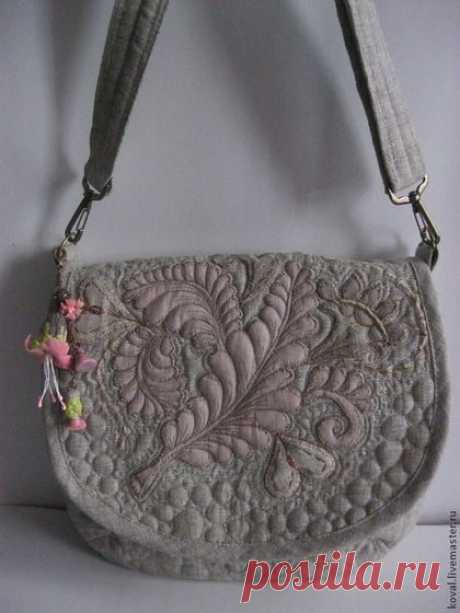 Купить Льняная сумка &quot;Нежная&quot; - бежевый, цветочный, льняная сумка, подарок женщине, подарок девушке