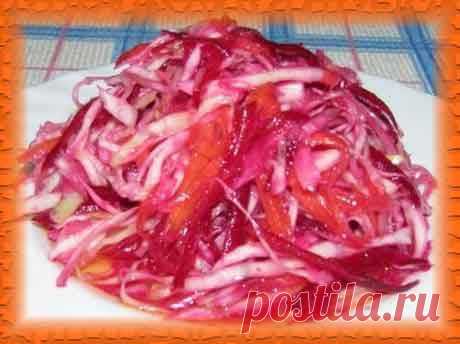 Салат из капусты и свеклы