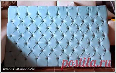 Капитоне, или Каретная стяжка. Как сделать изголовье кровати своими руками - Ярмарка Мастеров - ручная работа, handmade