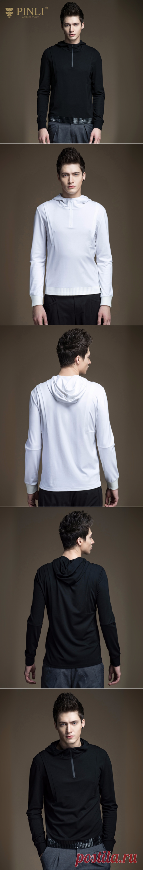 2016 Распродажа Стандартный Двойной Брестед Регулярный ацетат Твердые PINLI 2017 Новинка весны Для Мужчин's Цвет рукав головы пальто с капюшоном b171109045 купить на AliExpress