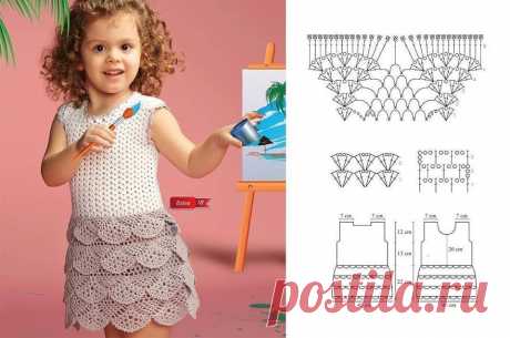 crochelinhasagulhas: Vestido em crochê para menina