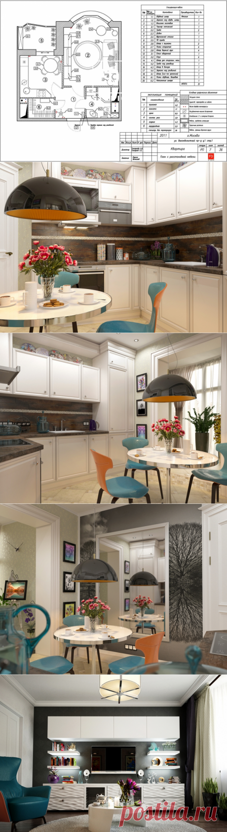 Неоклассика с артистическим налётом на 33 м2 от Studio FD - Дизайн интерьеров | Идеи вашего дома | Lodgers