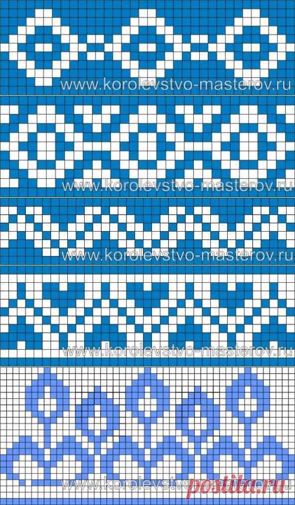 Схема для вязания жаккардового узора, схемы для вязания жаккардовых узоров, спицами