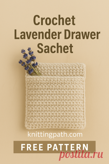Crochet Lavender Drawer Sachet (Envelope Style)