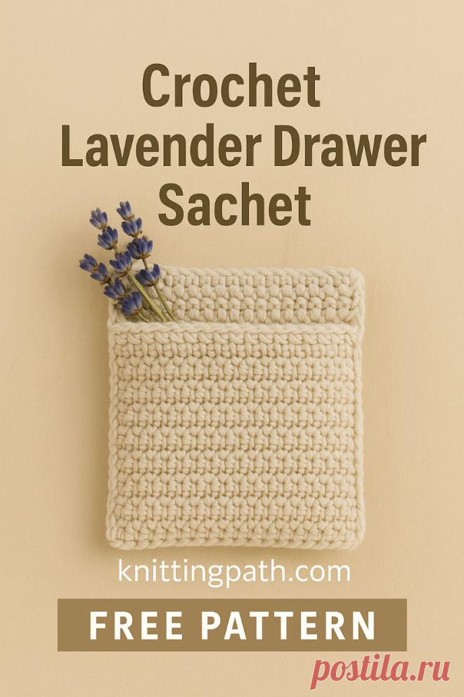 Crochet Lavender Drawer Sachet (Envelope Style)