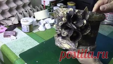 Цветочный горшок из пластикового ведерка ХоббиМаркет