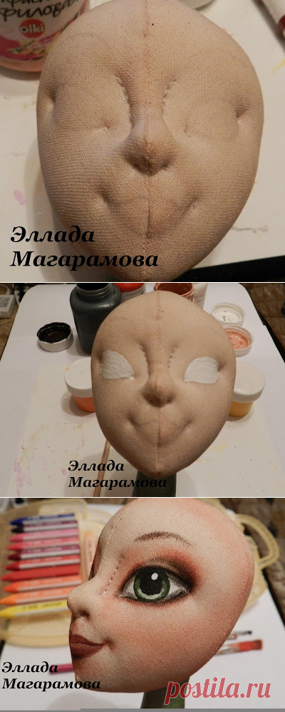 Куклы Эллады.: МК росписи и тонировки лица.