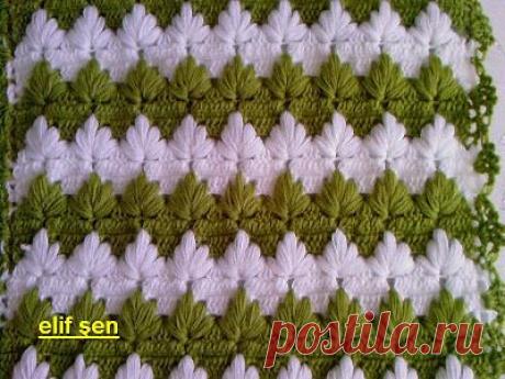 Узоры из пышных столбиков