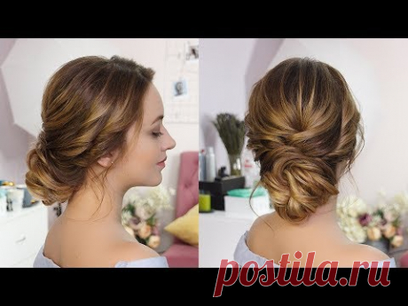 Как сделать пучок из локонов. Самый лёгкий вариант. Bridal Updo. Tutorial