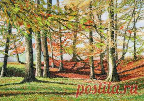 Machine embroidered picture called by Alison Holt BA Textile Artist