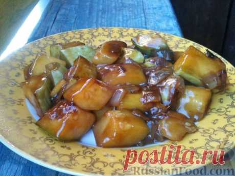 Рецепт: Кабачки, тушенные в соевом соусе на RussianFood.com