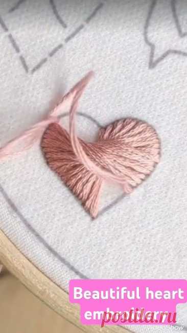 beautiful handmade embroidery heart shaped #embroidery #embroiderydesign