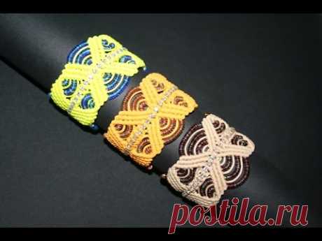 Tutorial di un Bracciale a Fascia lavorato al Macramè parte 2 di 2 - www.PerlineBijoux.com