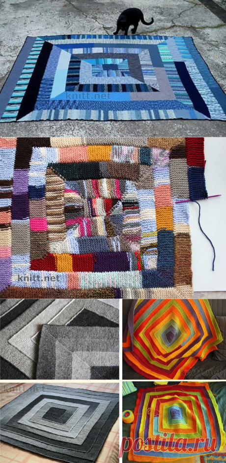 Плед-одеяло из 10 петель