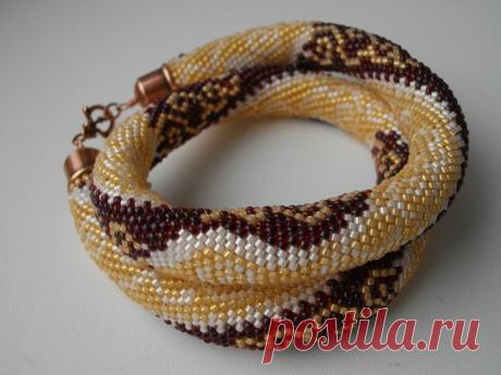 Жгут &quot;Золотые завитки&quot; | biser.info - всё о бисере и бисерном творчестве