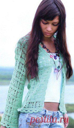 Связать крючком жакет. Вязаный жакет крючком схема | Лаборатория домашнего хозяйства