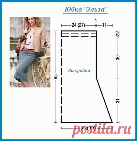 Юбка "Эльза" спицами