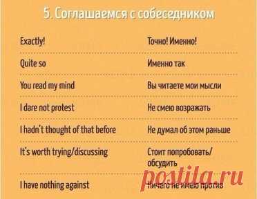 Полезные фразы на английском языке.