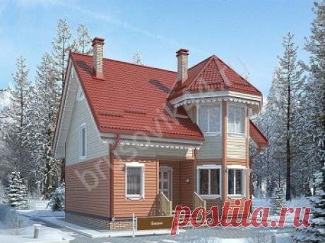 Проект №43 дома из бруса 9,7 на 8,7