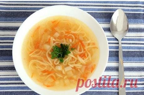 Cуп с яичной лапшой / Простые рецепты