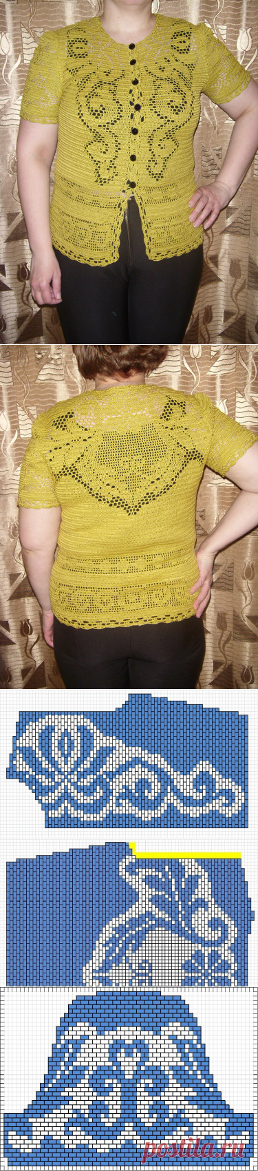 "Сухоцветы от Валентино - филейные платья крючком".