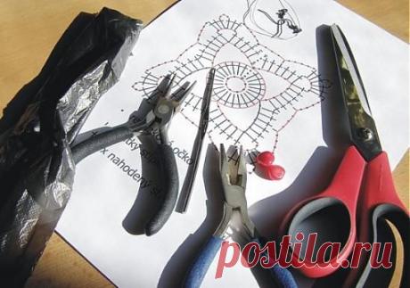 Сережки из полиэтиленовых пакетов. Вязание крючком. Мастер-класс