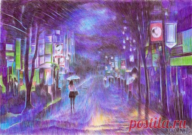 Завораживающие рисунки шариковой ручкой от Марите Десайне