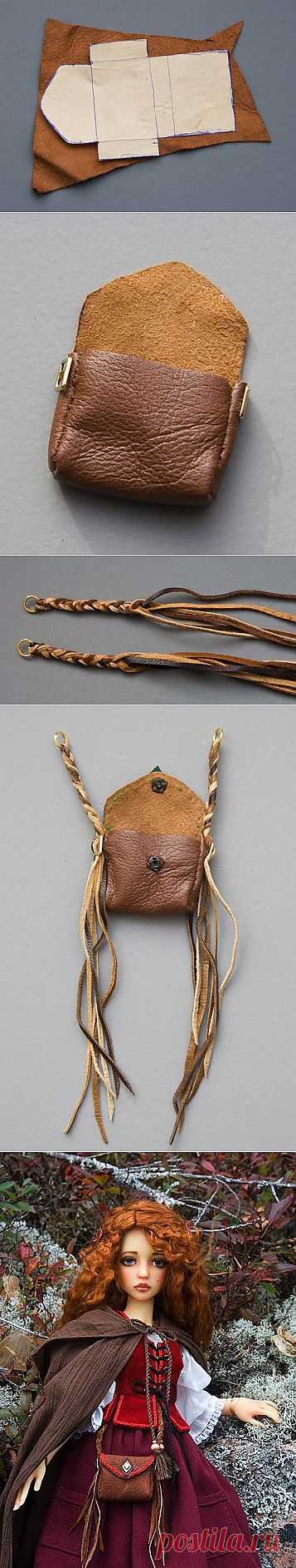 ~Make a Leather Bag for Your Doll~