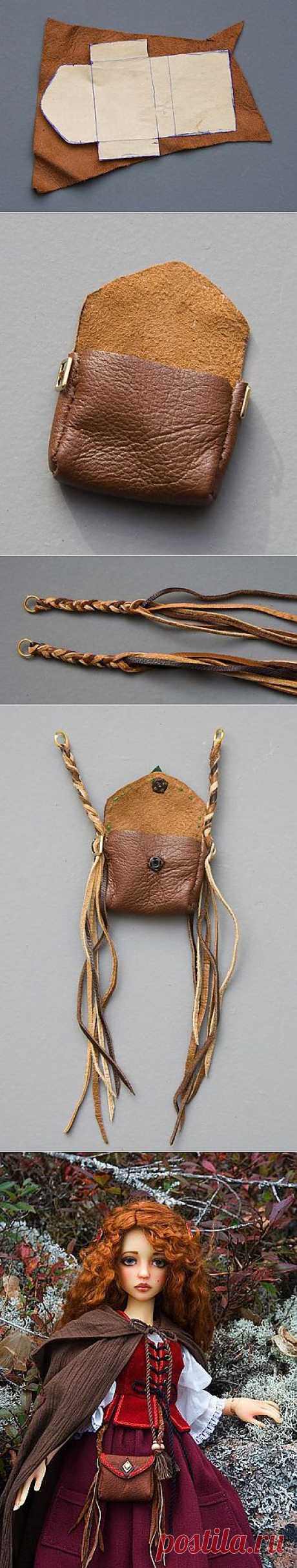 ~Make a Leather Bag for Your Doll~