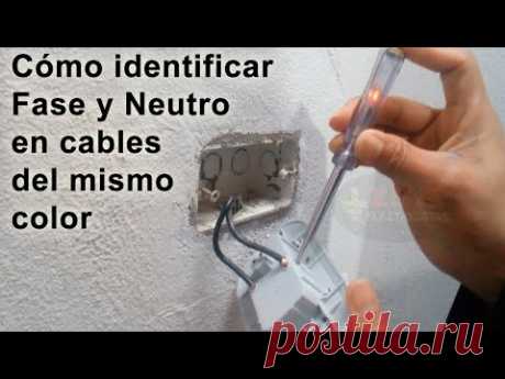 Cómo identificar fase y neutro en cables del mismo color de un tomacorriente