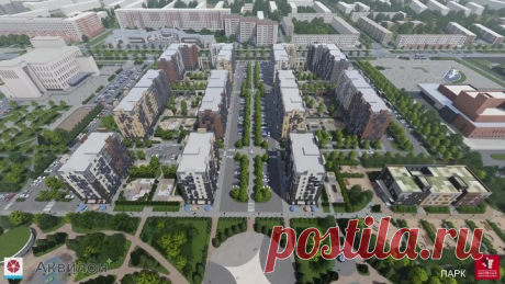 Квартал 100 в Северодвинске у оз. Театральное (архитектурная концепция)